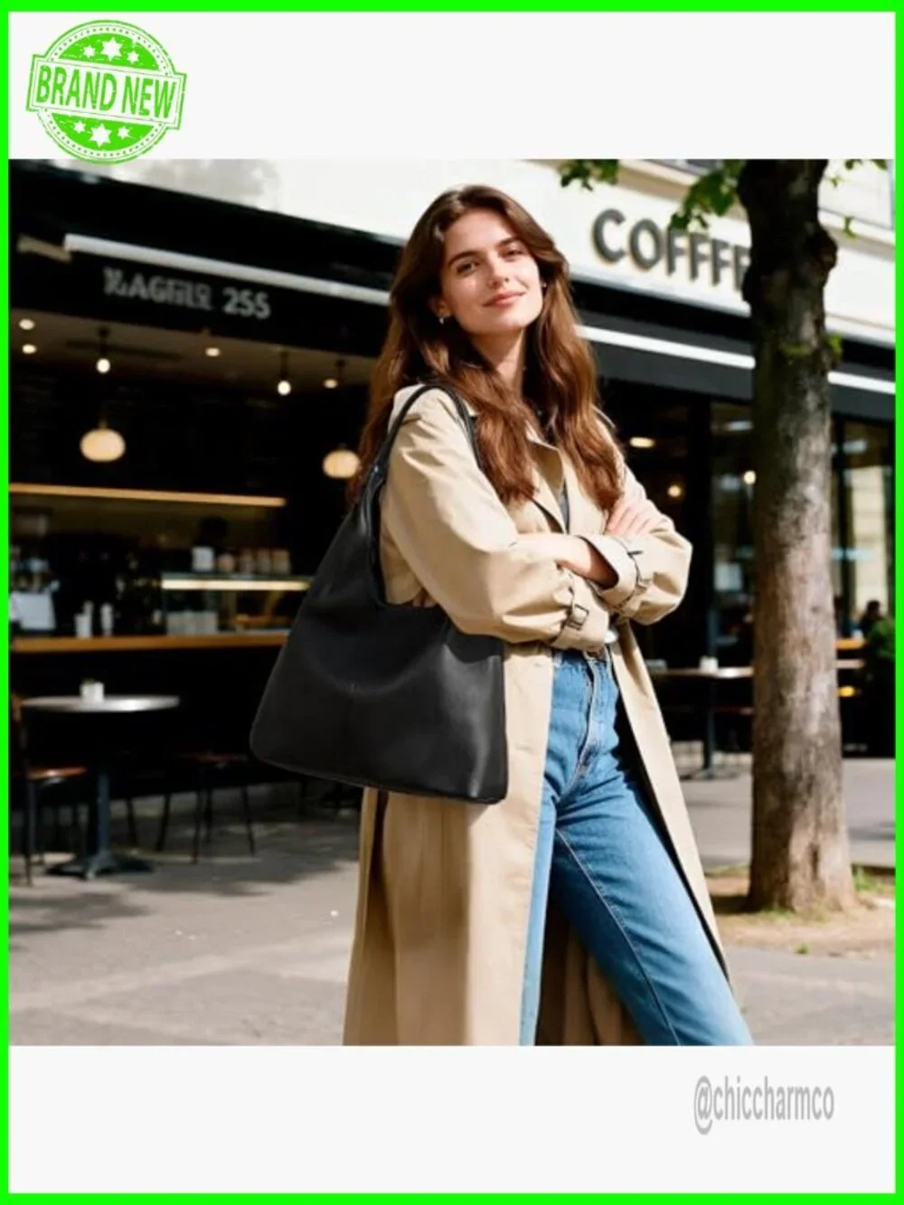 Genuine Leather Slouchy Hobo Tote with Magnetic Closure, 8.8L Capacity